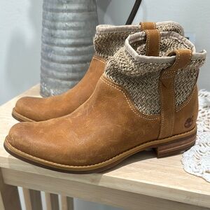 Timberland Women's Brown Woven Ankle Booties